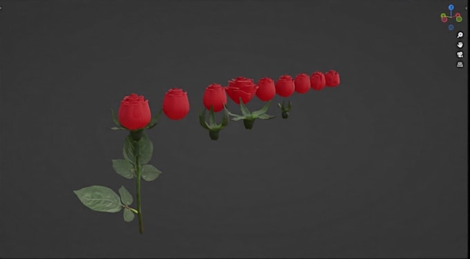 create realistic 3d flower blooming animation, 3d flower petal, 3d flower render