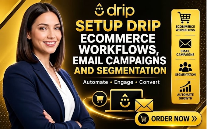 setup drip ecommerce workflows email campaign and segmentation