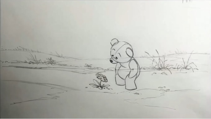 traditional 2d animation, flipbook design, hand drawn
