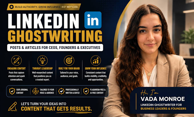 ghostwrite linkedin posts and articles for ceos founders and executives