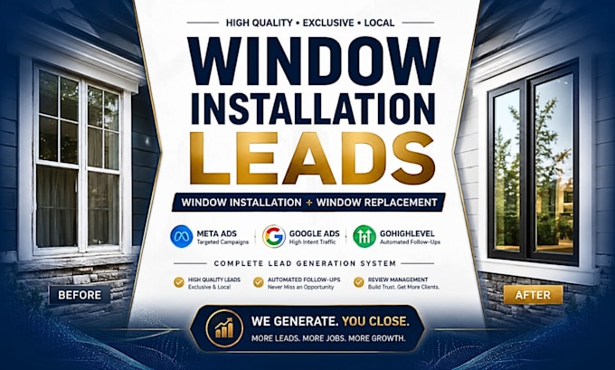 generate window installation, door repair leads via facebook and google ads