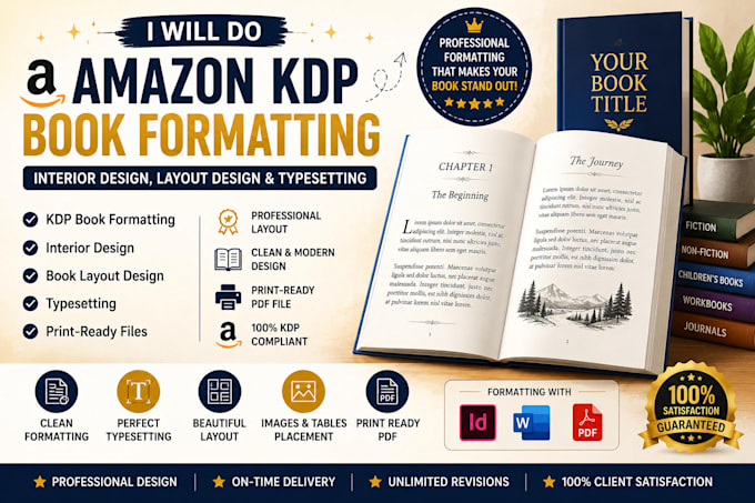amazon kdp book formatting interior book design book layout design typesetting
