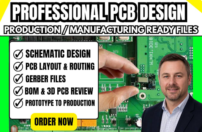 review design pcb circuit, pcb design, pcb schematic, fabrication gerber and bom