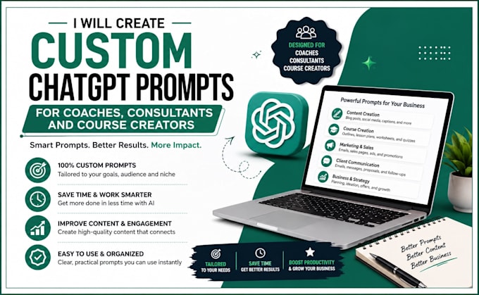create custom chatgpt prompts for coaches, consultants and course creators