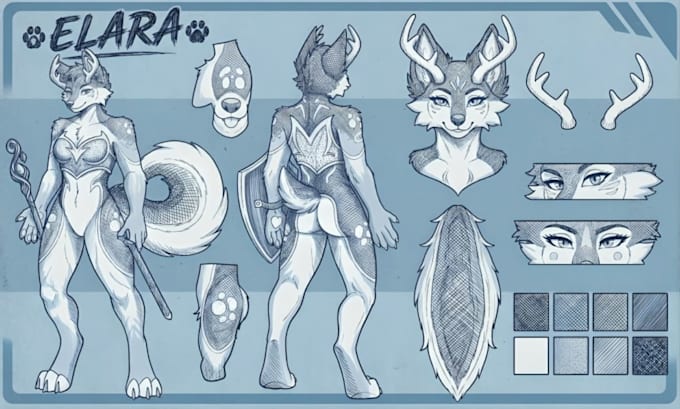 draw furry ref sheet fursona ref sheet fursuit anthro nsfw sfw character design