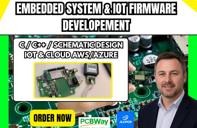 do embedded systems,pcb design, and iot firmware for stm32 esp32 arduino project