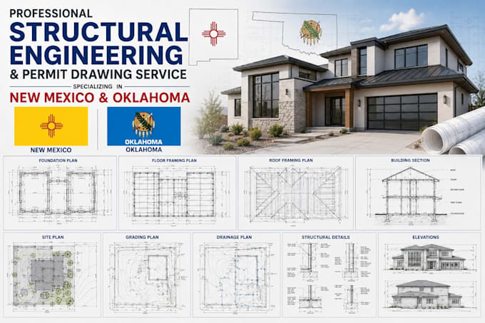 prepare structural permit sets for new mexico and oklahoma