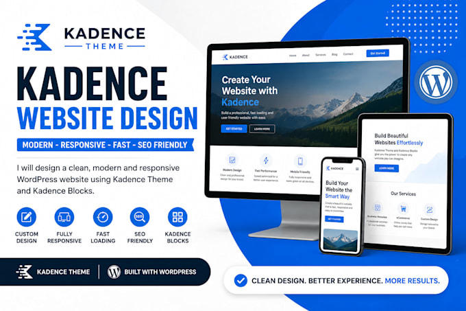 design kadence website blocks