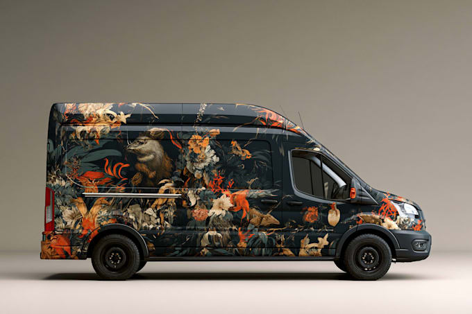 raw car wrap design, vehicle wrap design