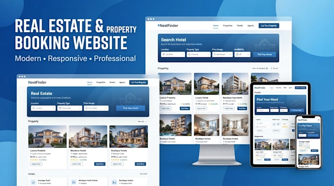 build a modern property listing and booking website