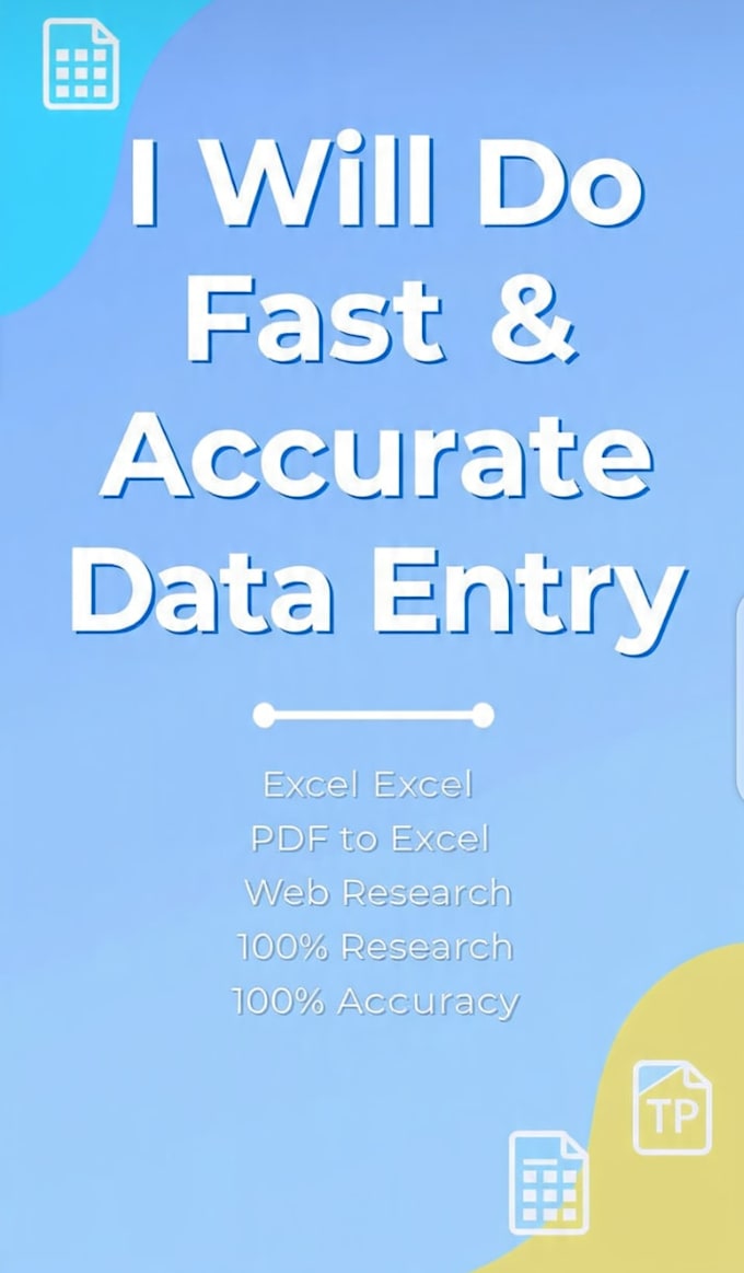 data entry, web research and copy typing