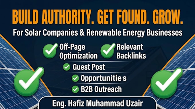 do solar SEO, backlinks and guest post outreach