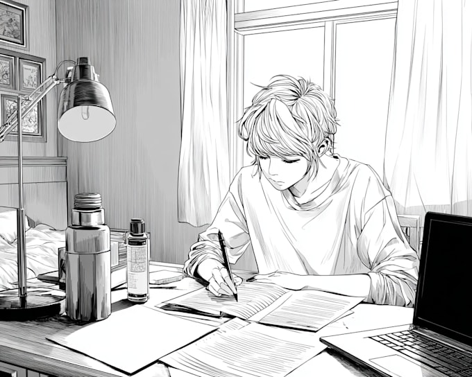 draw a manga page or project for you