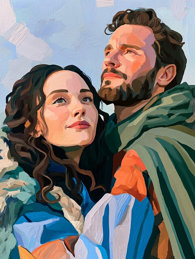 make couple portrait illustration