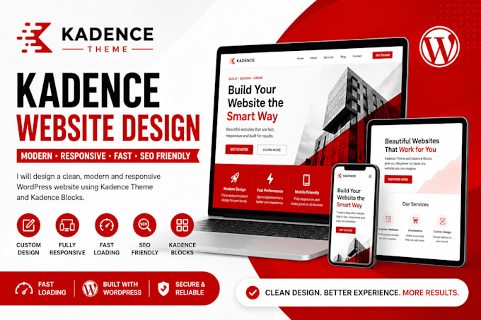 kadence blocks website design