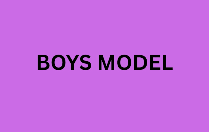 be your boys model for all your photos