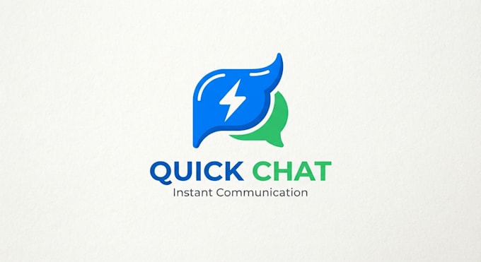 design a modern quick chat logo for your brand