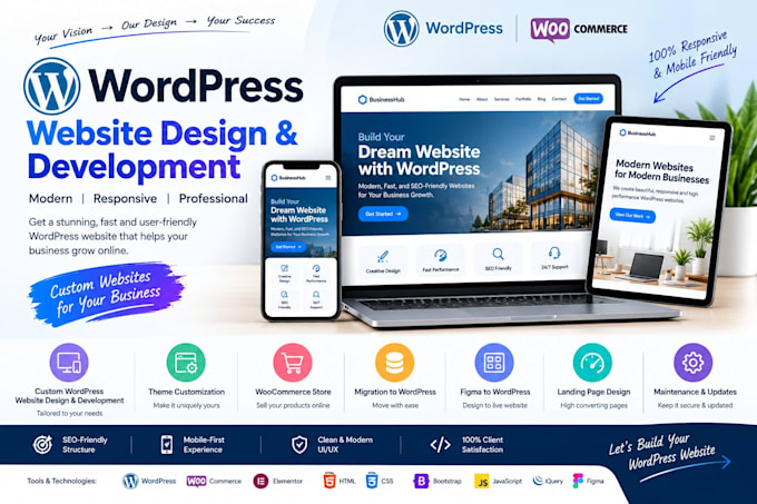 build wordpress website design or wordpress website development