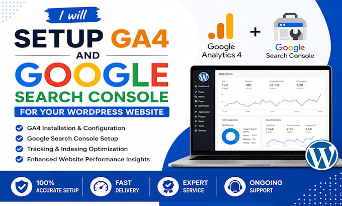 setup ga4 and google search console for your wordpress