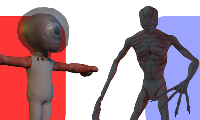 create a 3d character for games or animation