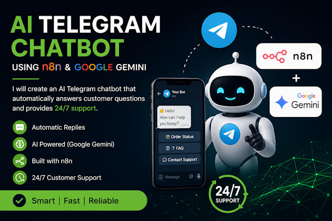 create an ai telegram chatbot using n8n and gemini
