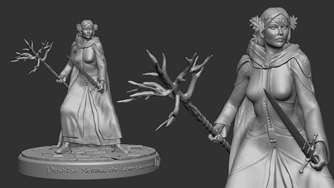 sculpt 3d model and character for 3d printing model