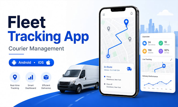 build a fleet tracking app and courier management system