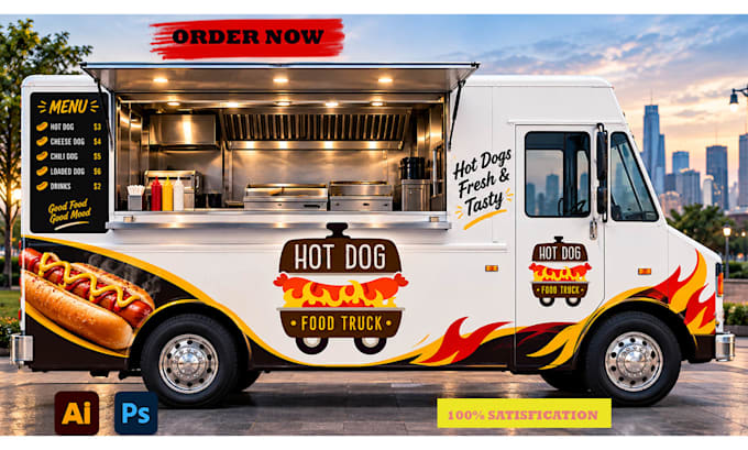 design professional food truck wraps