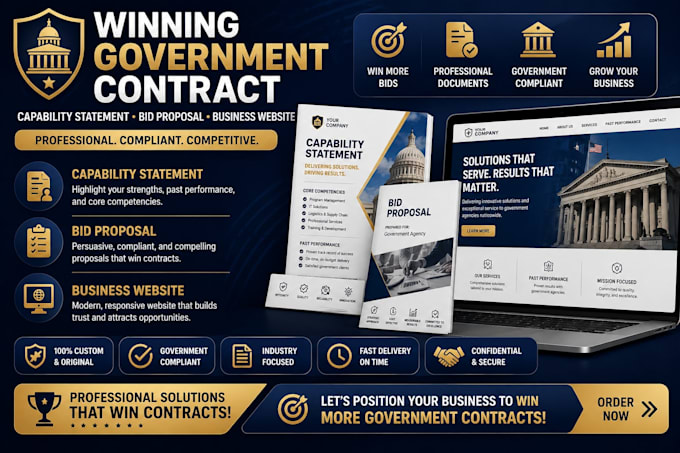 winning government contract capability statement bid proposal business website