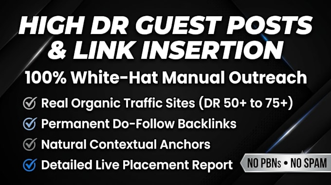 guest post and link insertion high authority backlinks