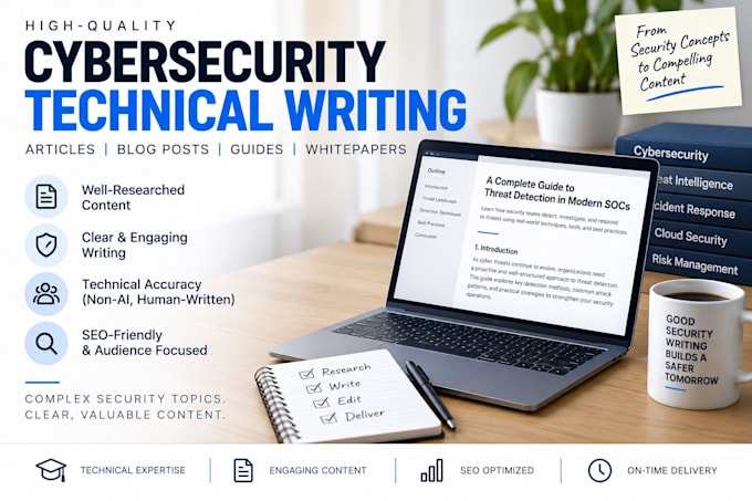 write technical cybersecurity articles and blog posts