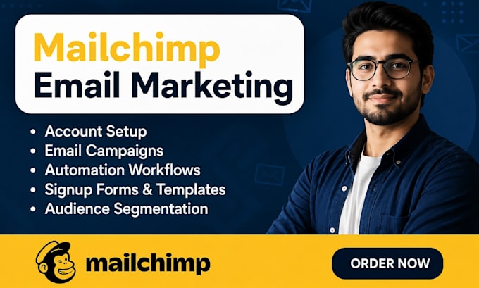 setup mailchimp email marketing, campaigns and automation