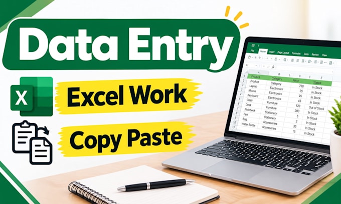 do professional data entry and excel copy paste work