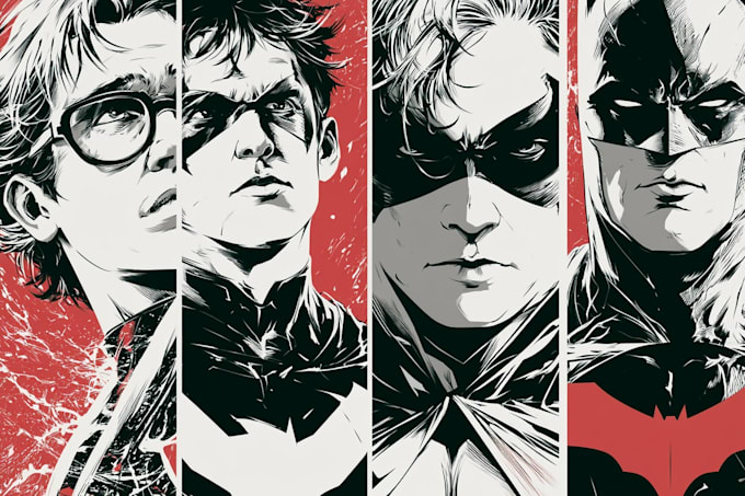 create epic superhero graphic novel art
