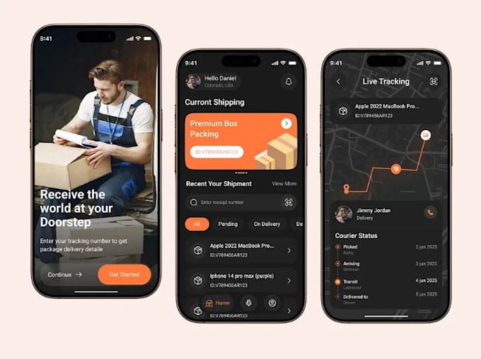 create a parcel delivery and courier tracking app