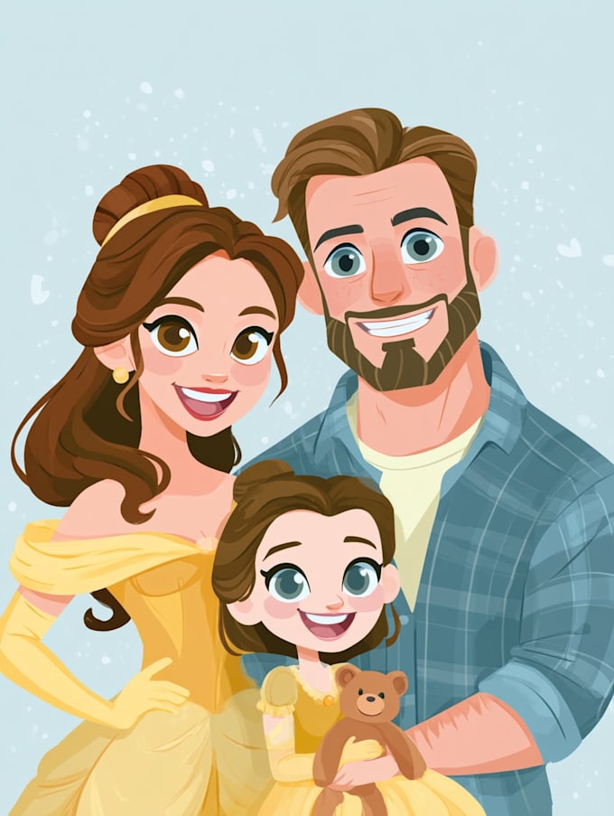 create a disney cartoon illustration