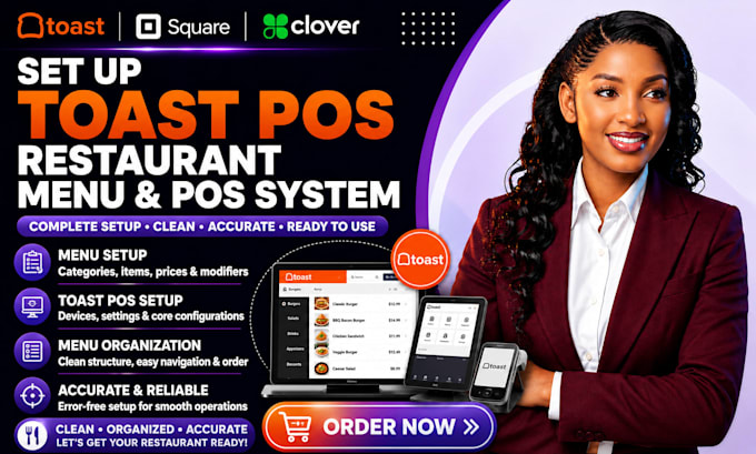 set up toast pos restaurant menu and pos system