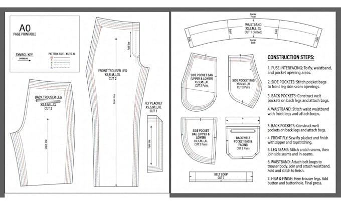 digital fashion sewing pattern grading drafting garment construction tech pack