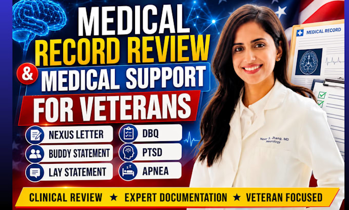 review medical records and write a professional VA nexus opinion documentation