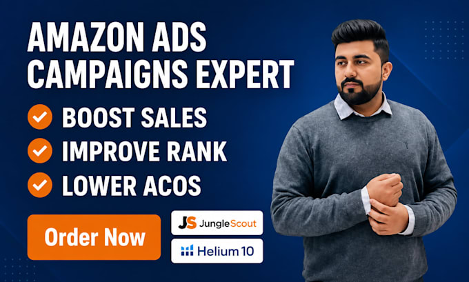 setup, manage and optimize your amazon PPC ads campaigns to increase sales