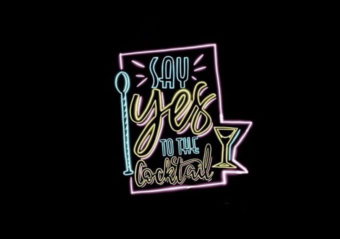 design unique say cocktail logo