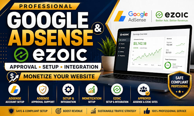setup, integrate your absense, ezoic account and approval with website