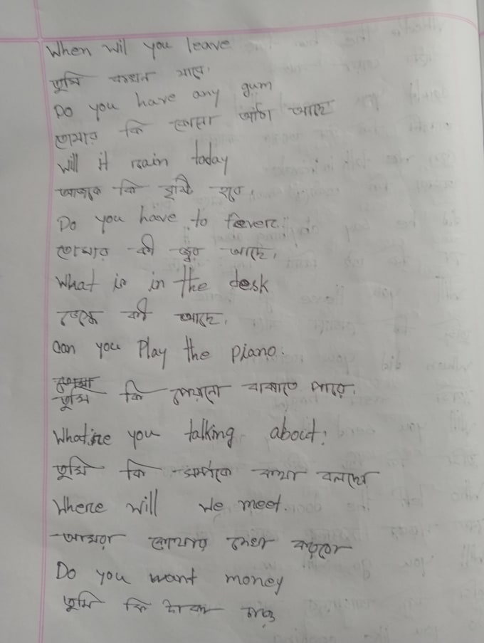 do handwriting for you