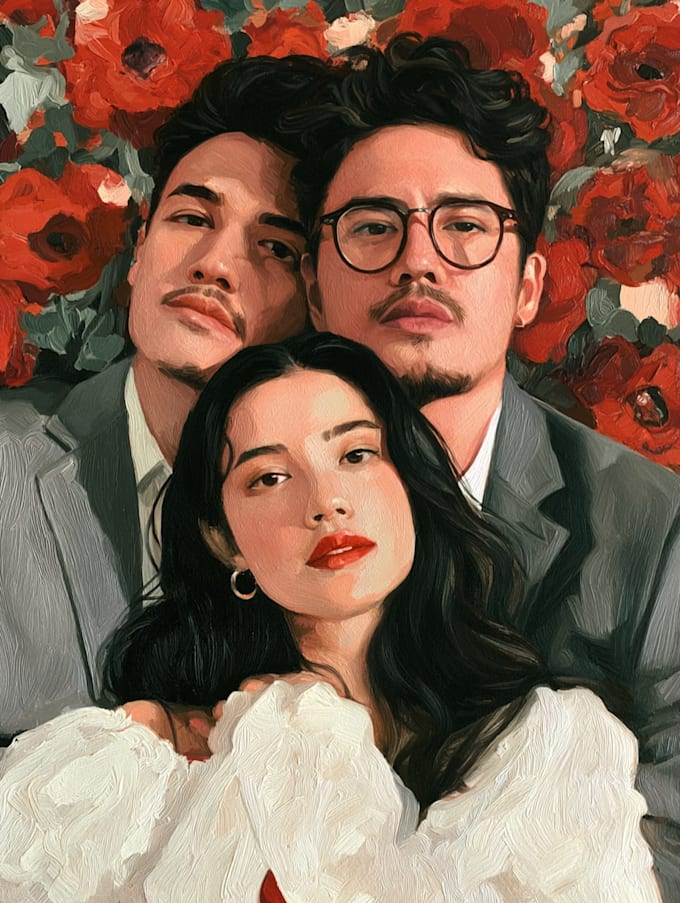 draw couple portrait illustration