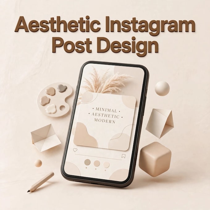 create aesthetic instagram posts reels thumbnails logo