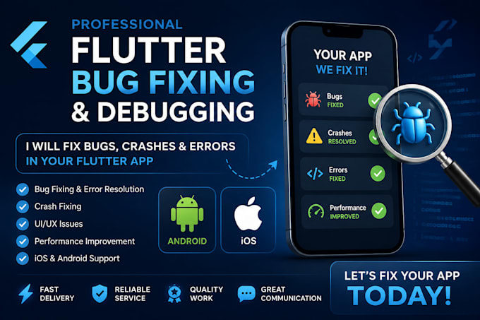 fix flutter errors, bugs and crashes in your flutter app