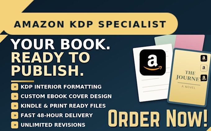 do amazon kdp book formatting, kindle publishing and ebook cover design