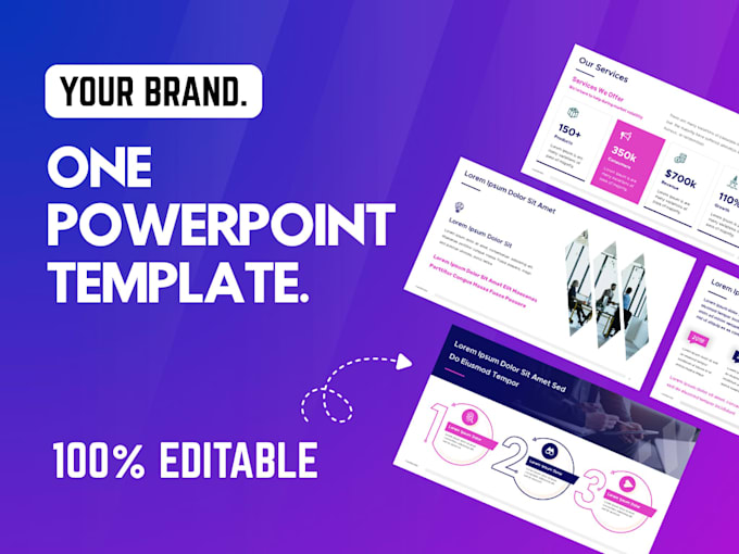 design powerpoint presentation master template for your brand