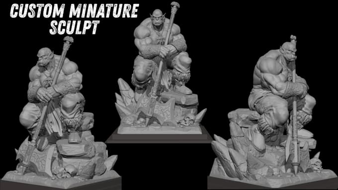 create custom 3d miniatures and character sculpts for 3d printing