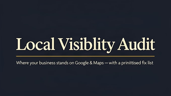 run a local visibility audit for your business